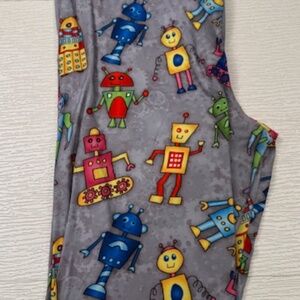 Fabulegs Robot Print Leggings size XL